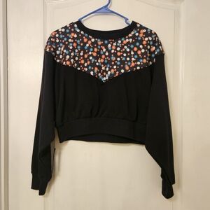 NIKE Women's NWT Crop Sweathirt Top Sportwear Heritage Crew Fleece S small